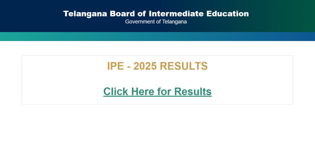TSBIE Exam Results